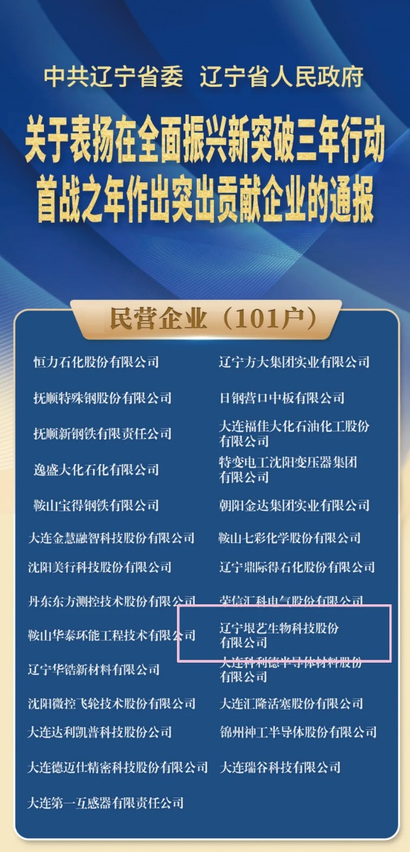 遼寧省企業(yè)大會(huì)隆重召開，垠藝生物受邀參會(huì)并榮獲表彰(圖1)